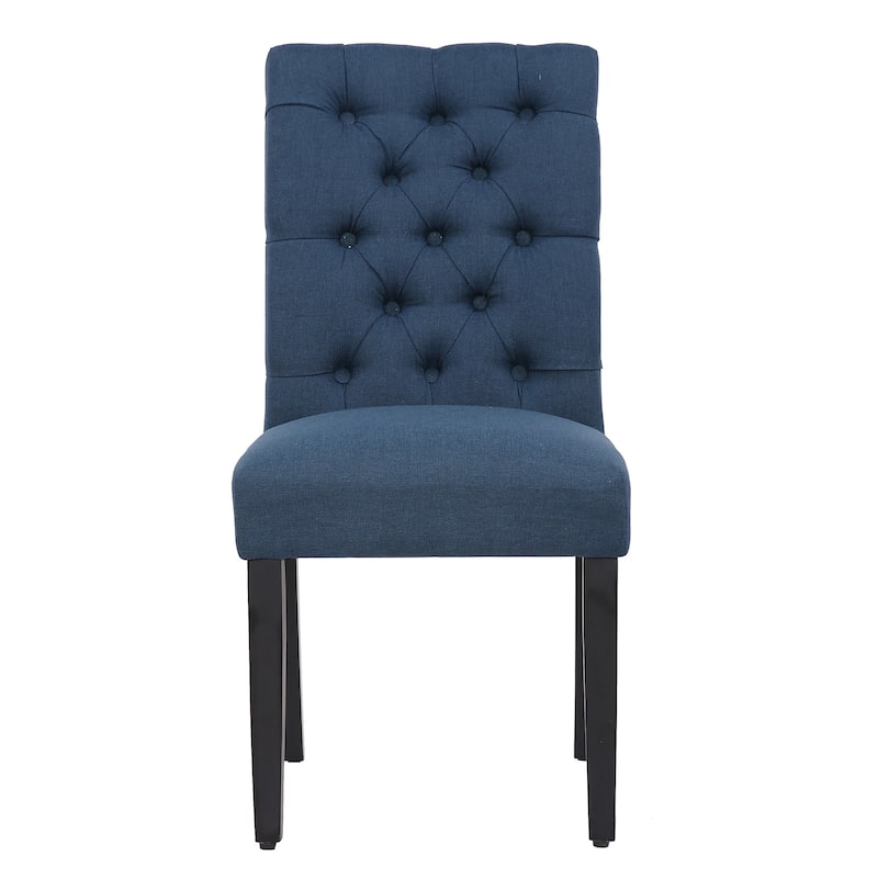 Grandview Tufted Upholstered Linen Fabric Dining Chair