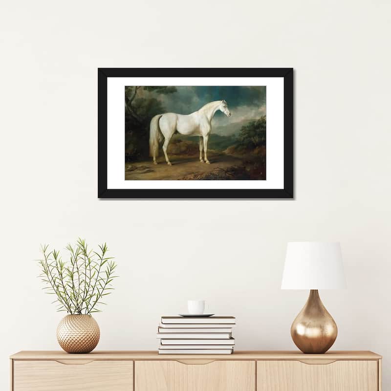 iCanvas "White horse in a wooded landscape, 1791 " by Sawrey Gilpin