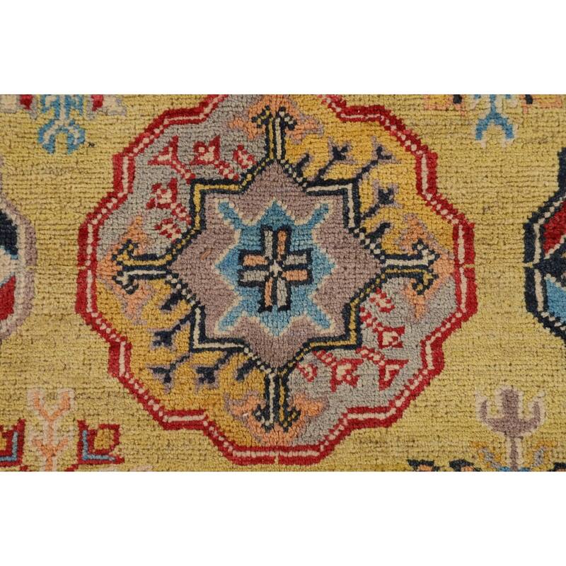 Geometric Kazak Oriental Area Rug Bedroom Handmade Wool Carpet - 5'9" x 8'0"
