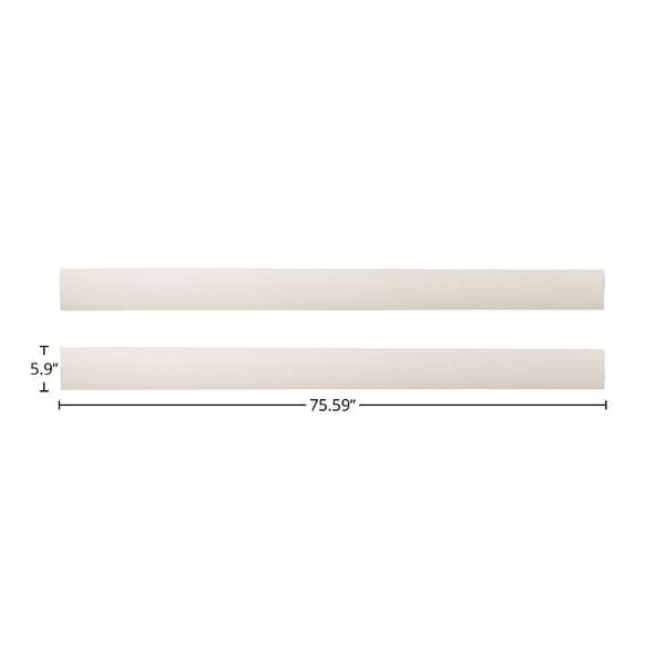 Taylor 76" Wide Farmhouse Full Size Bed Rails, Sea Shell White
