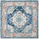 SAFAVIEH Monaco Lillie Boho Medallion Distressed Area Rug - 9' x 9' Square - Navy/Light Blue