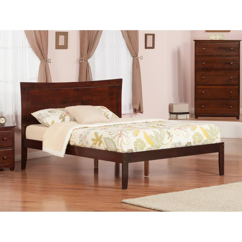Platform Bed - Modern Design, Walnut Finish, Turbo Charger Included, Trundle Ready