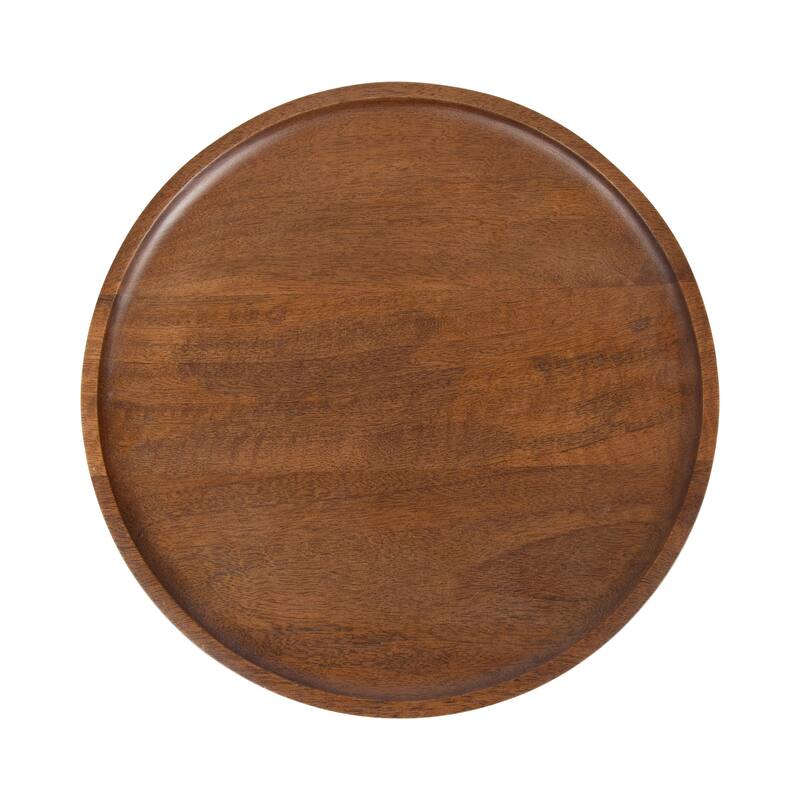 Kate and Laurel Shorrock Wood and Marble Side Table