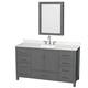 Option Dark Gray / Giotto Quartz Top / Brushed Chrome