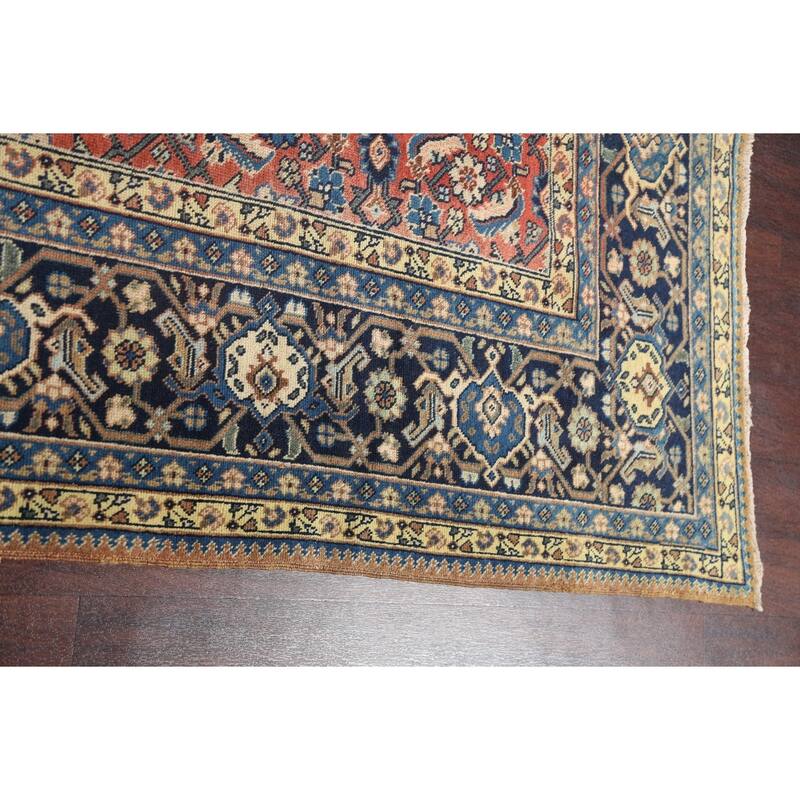 Pre-1900 Vegetable Dye Sultanabad Persian Wool Area Rug Hand-knotted - 9'3" x 12'5"
