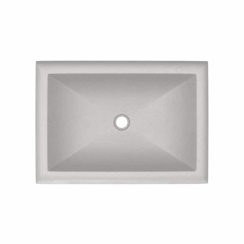Montecito NativeStone and Concrete Drop-in Bathroom Sink - 21.5" x 15.5" x 5.25"
