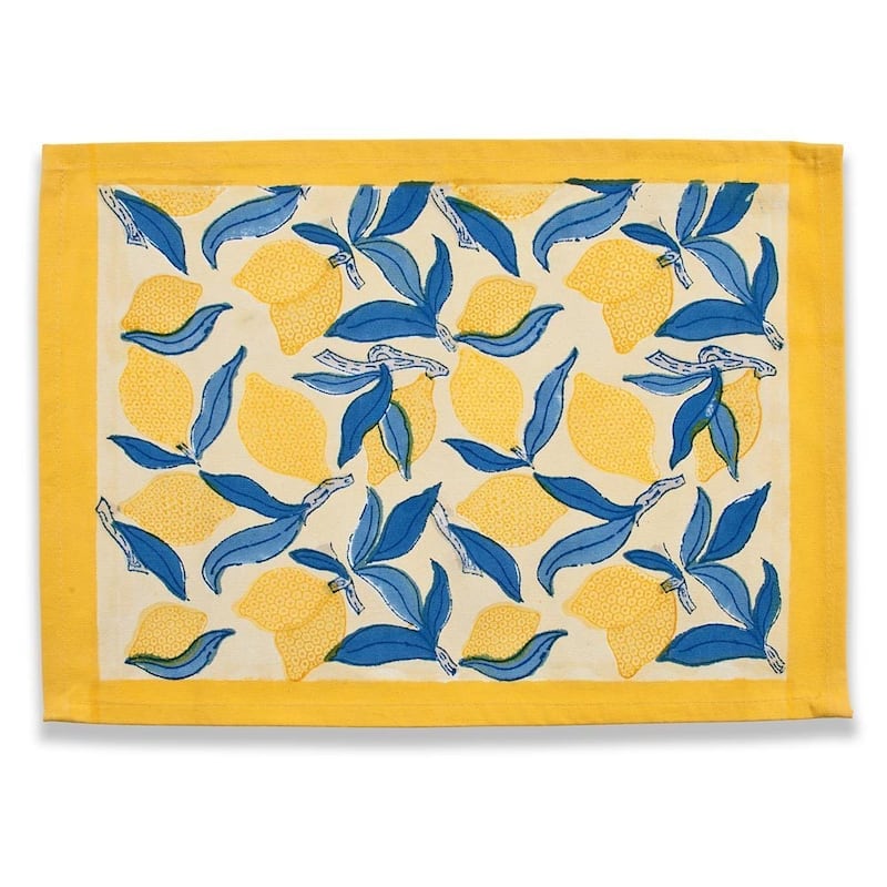 Couleur Nature Lemon Tree Placemats (Set of 6) - Placemat 15x18-inch