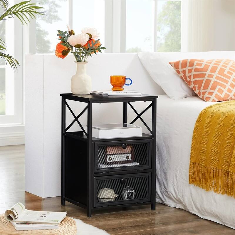 odern Night Stand with Storage Space