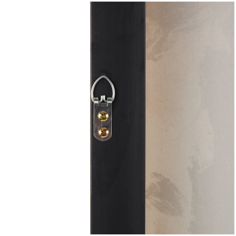 Canvas Abstract Women's Profile Framed Wall Art with Gold Foil Details and Black Accents - Brown - Roche River Decor