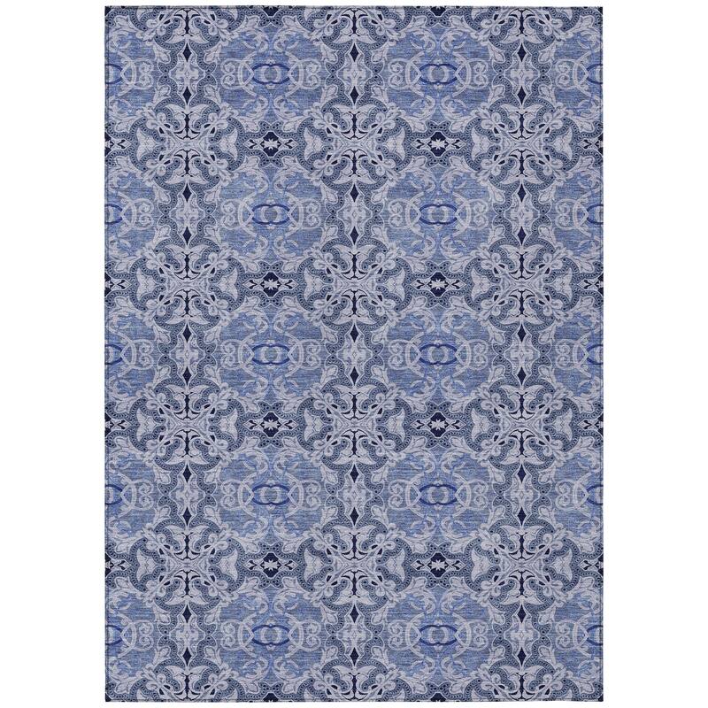 Machine Washable Indoor/ Outdoor Chantille Traditional Medallions Rug