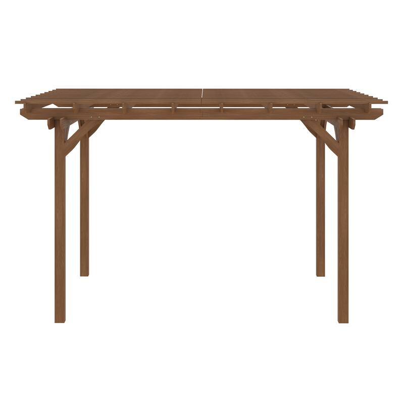 Outsunny 12' x 10' Outdoor Pergola, Wood Gazebo Grape Trellis with Stable Structure for Garden, Patio, Backyard, Deck