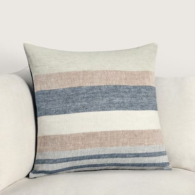 Villa by Classic Home Crawford 22" Belgian Linen Throw Pillow