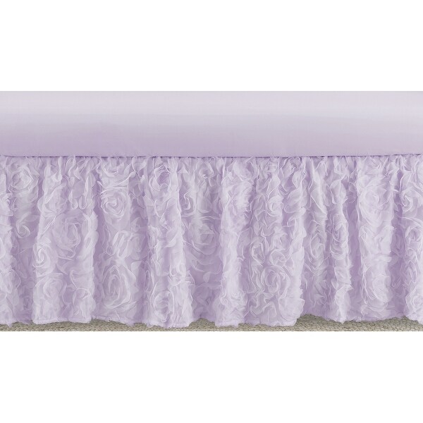 Purple hot sale crib skirt