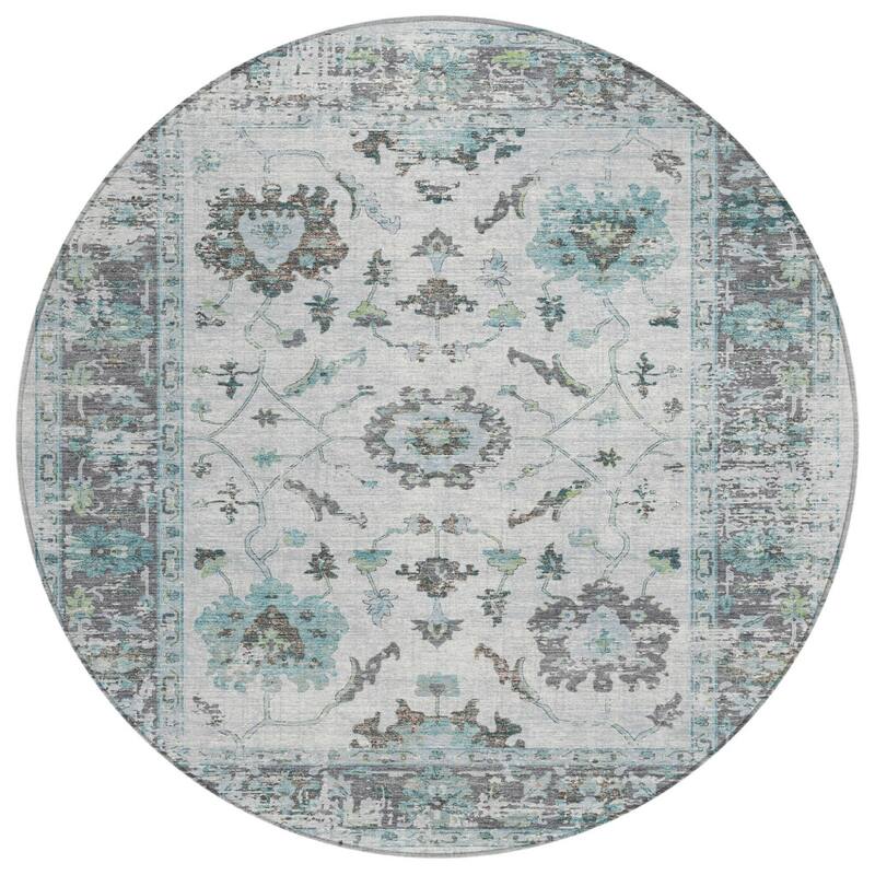 HomeRoots Floral Traditional Rectangle Outdoor Rug
