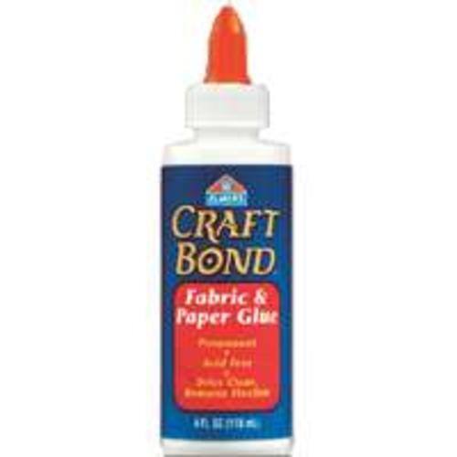 Elmer's E431 Craft Bond Fabric and Paper Glue, 4 Ounce, Clear