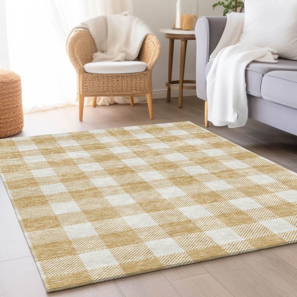 Premium Washable Super Soft Plaid Mayfield Rug