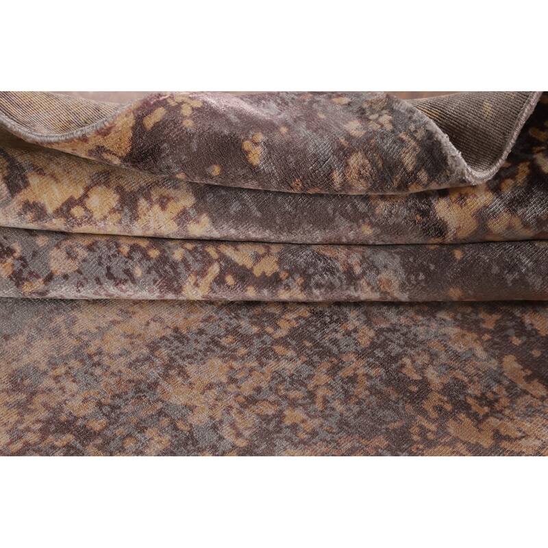 Multi-Color Modern Abstract Oriental Area Rug Handmade Wool Carpet - 6'7"x 9'10"