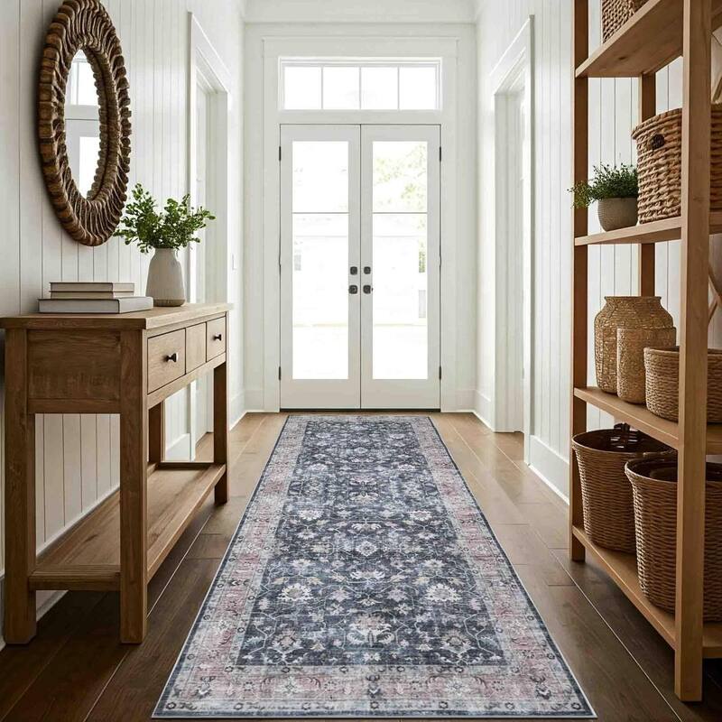 Delara Machine Washable Area Rug, Soft & Durable, Non-Slip Backing, Eco- Friendly GRS certified