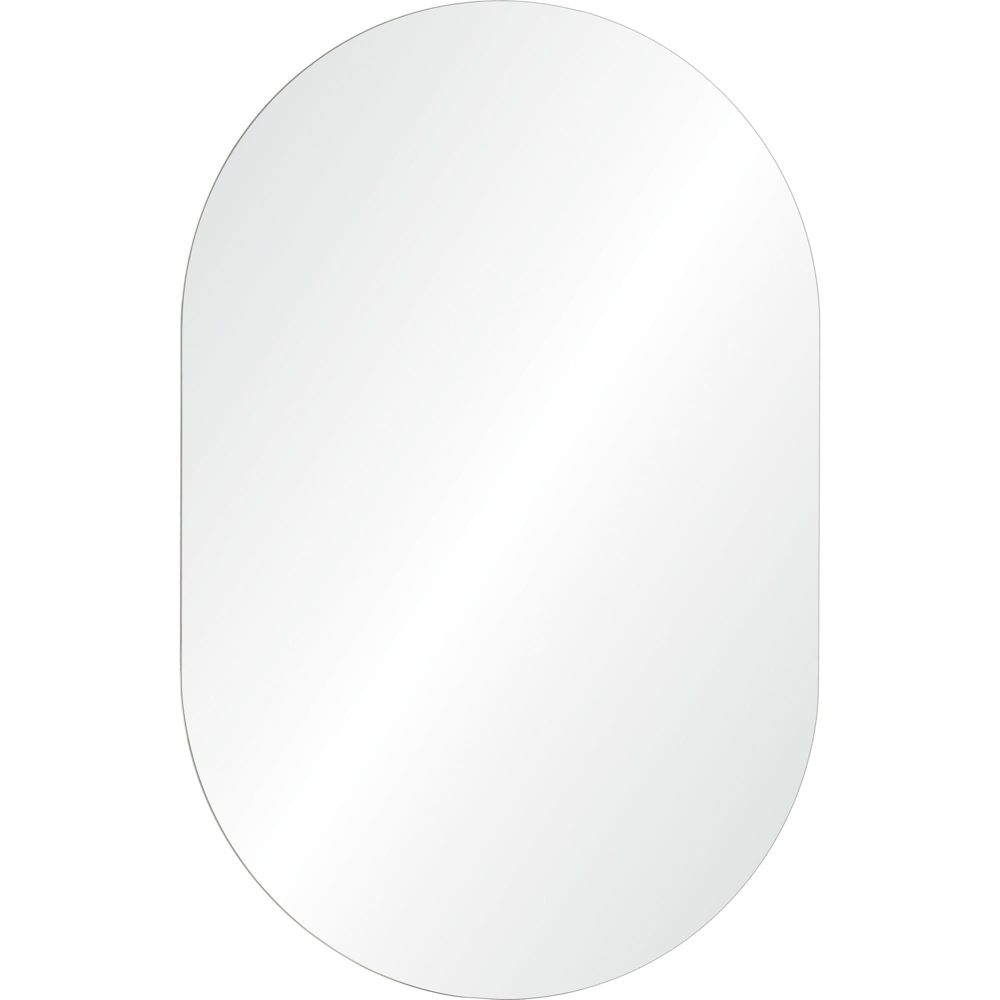 2-Way Hanging Oval Vanity Mirror - 40" - Silver