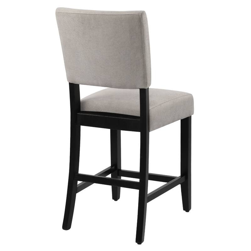 24 Inches Counter Height Bar Stools Upholstered Barstools with Brushed Legs Set of 2