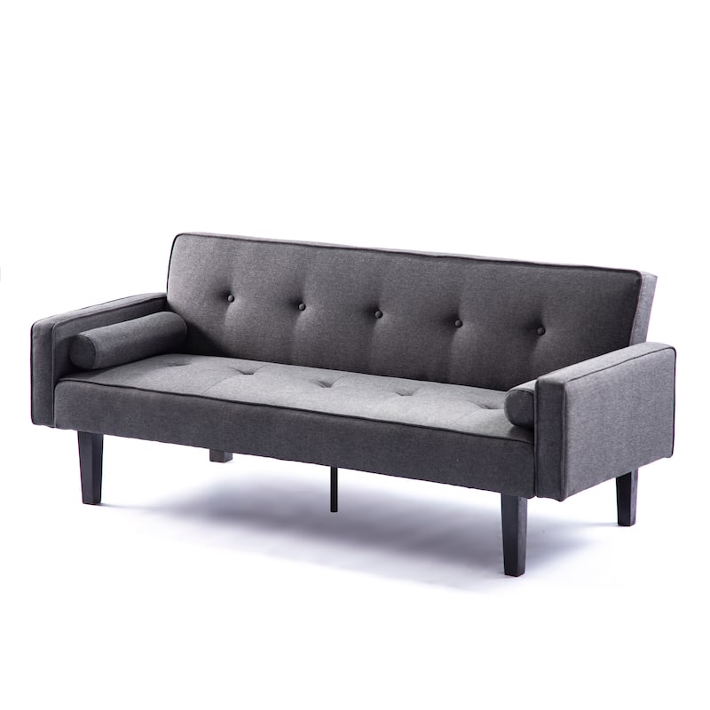 Futon Sofa Bed Convertible Couch Bed with Armrests