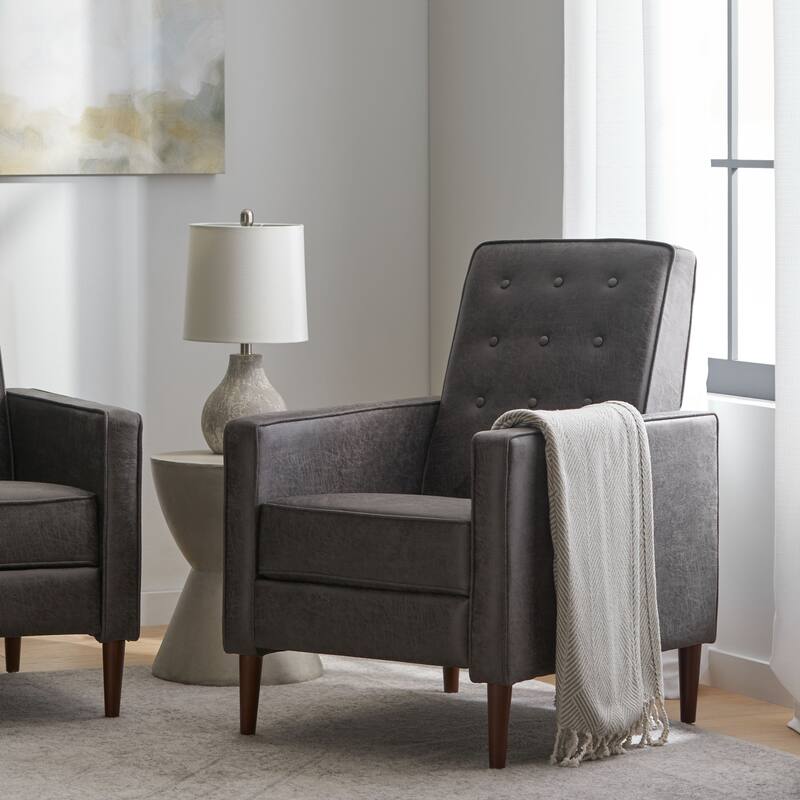Single Recliner Chair Arm Chairs, Living Room Chair Adjustable Sofa Chair with Thick Cushion Tufted Upholstered Accent Chair
