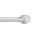 preview thumbnail 9 of 33, Adjustable Window Curtain Rod and Cap Shaped Finial 66-120" - Silver