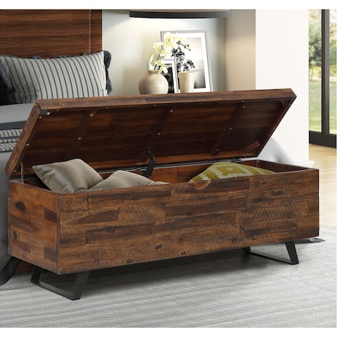 Broadmore 46-inch Acacia Wood Storage Bench