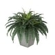 preview thumbnail 5 of 5, Faux Fern in Square Zinc Planter
