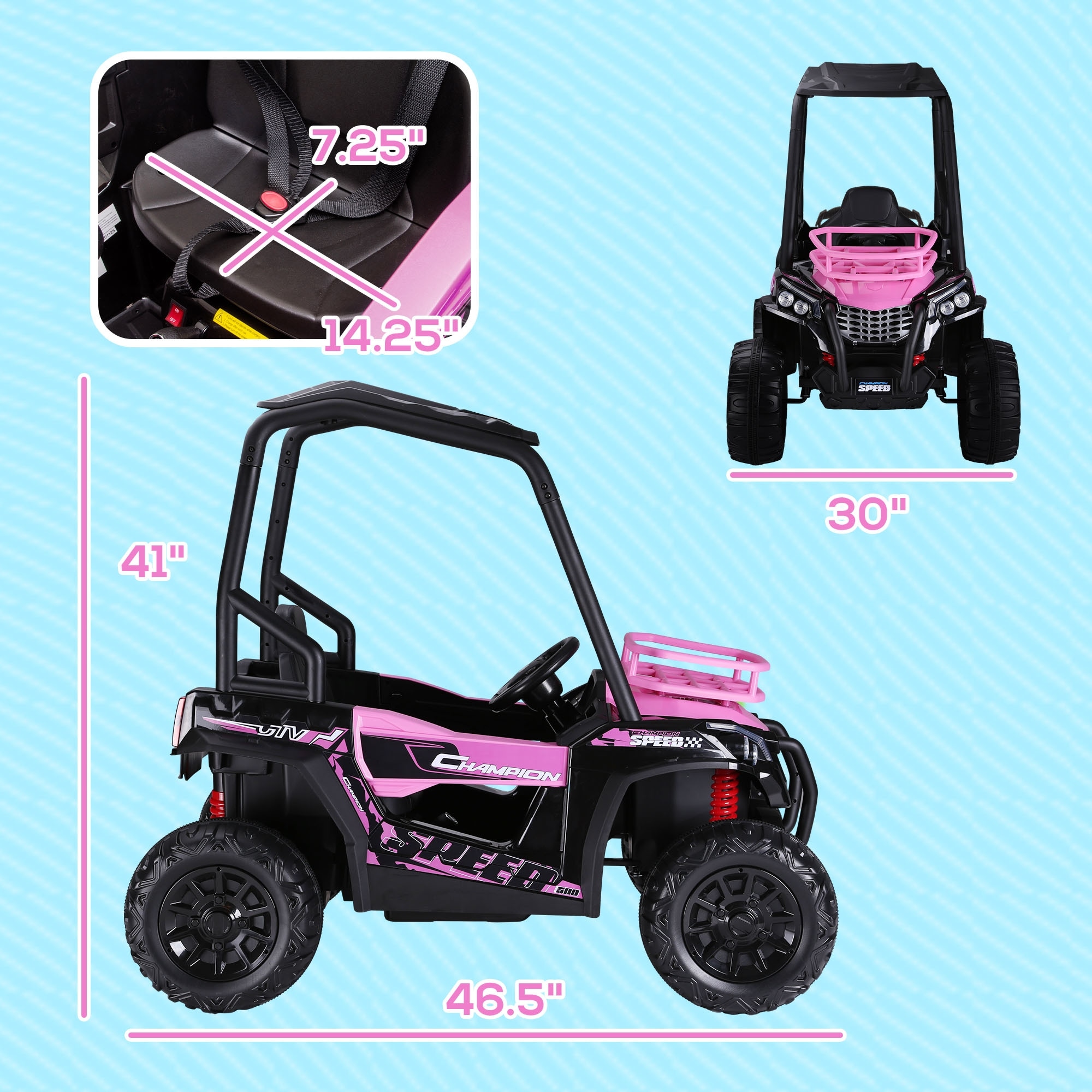 Battery car with parental control store