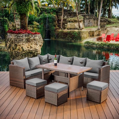 Empyrean 7-Piece Outdoor Wicker Patio Dining Set