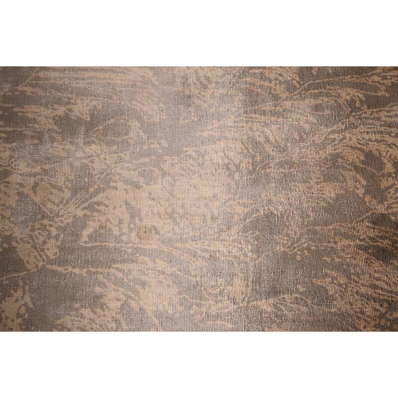 Abstract Indian Area Rug Hand-Knotted Oriental Wool Carpet - 5'8"x 7'10"