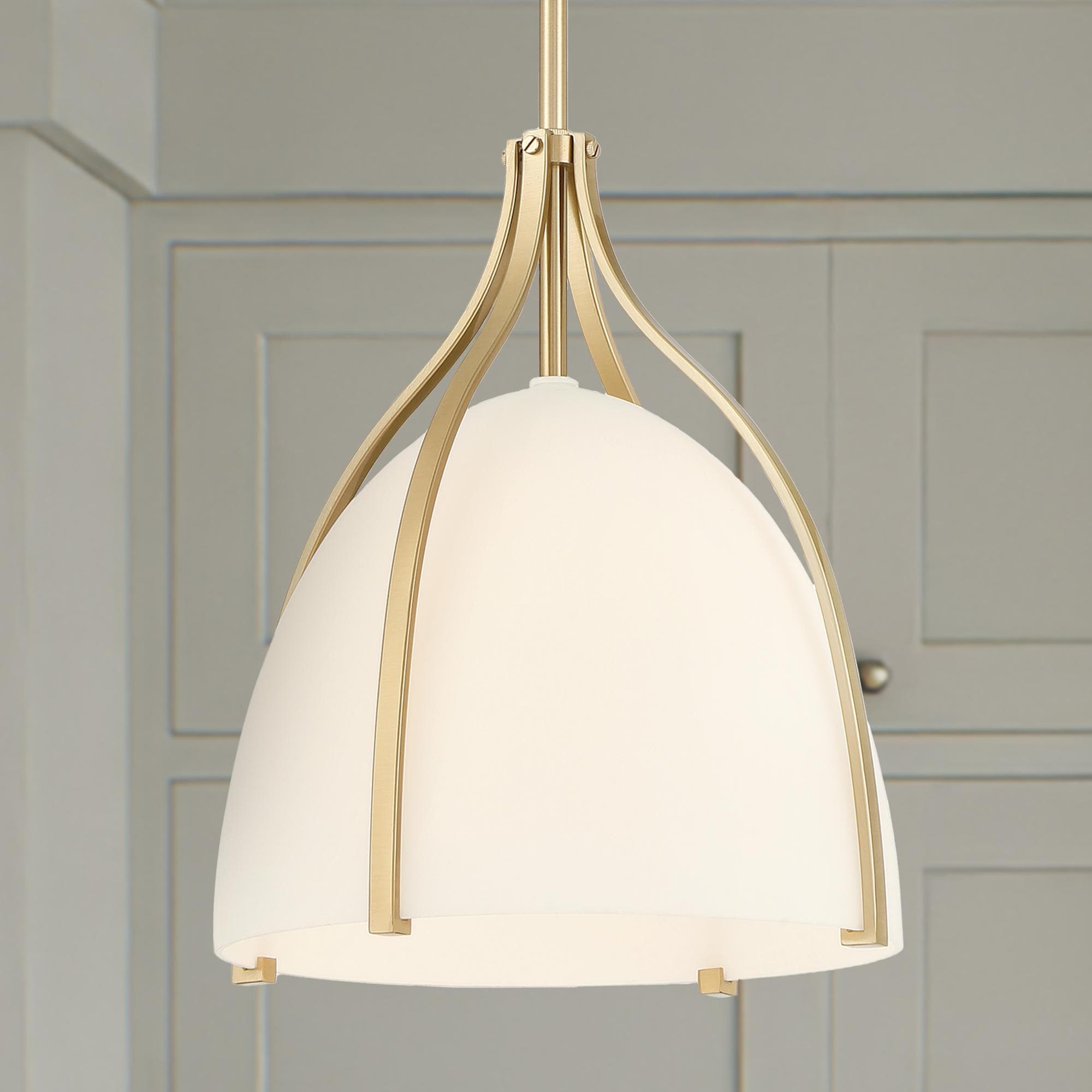 Hunter Arcelia 1-Light 12" Pendant - Modern, Contemporary, Transitional - Kitchen, Island, Dining Room, Entry.