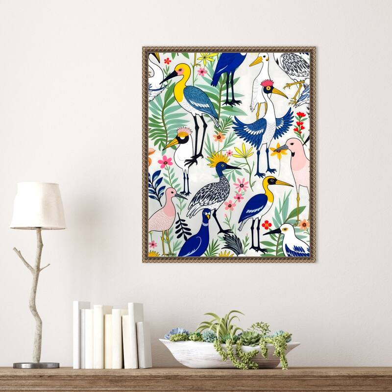 The Aviary Almanac by Uma Gokhale Framed Canvas Wall Art
