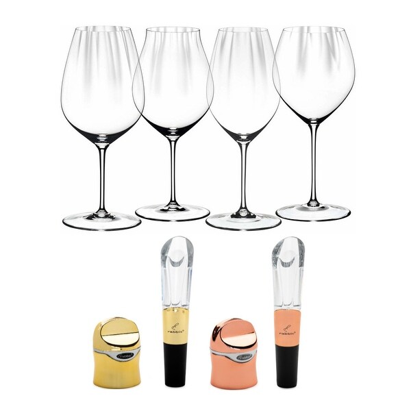 Riedel Performance Wine Glasses with Wine Sealer & Aerator Sets Bundle