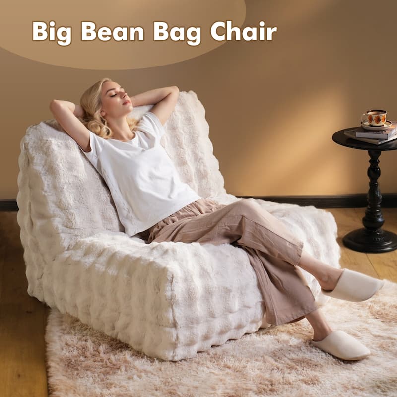 XIZZI Bean Bag Chair for Living Room Soft Plush Lounge Seating