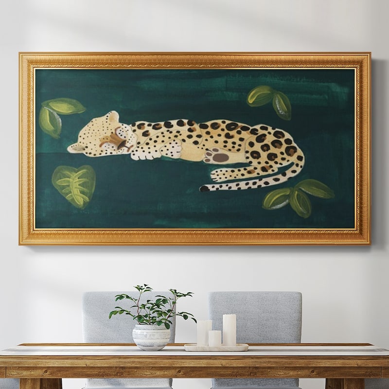 Lethargic Leopard II Premium Framed Canvas- Ready to Hang
