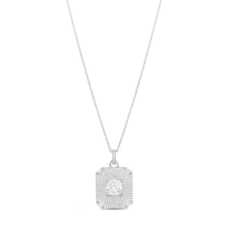 SHYMI Square Medallion Pendant - Silver