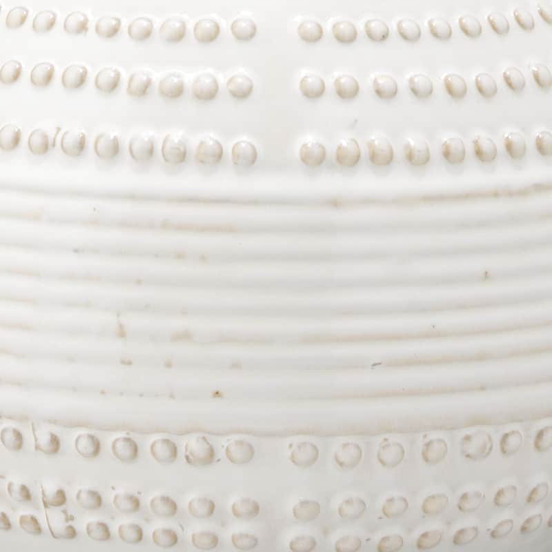Alden Décor Miriam Ceramic Table Lamp, White