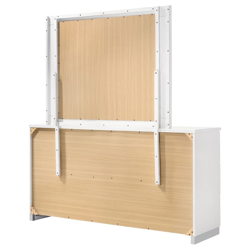 Felicity 6-drawer Wood Dresser White High Gloss