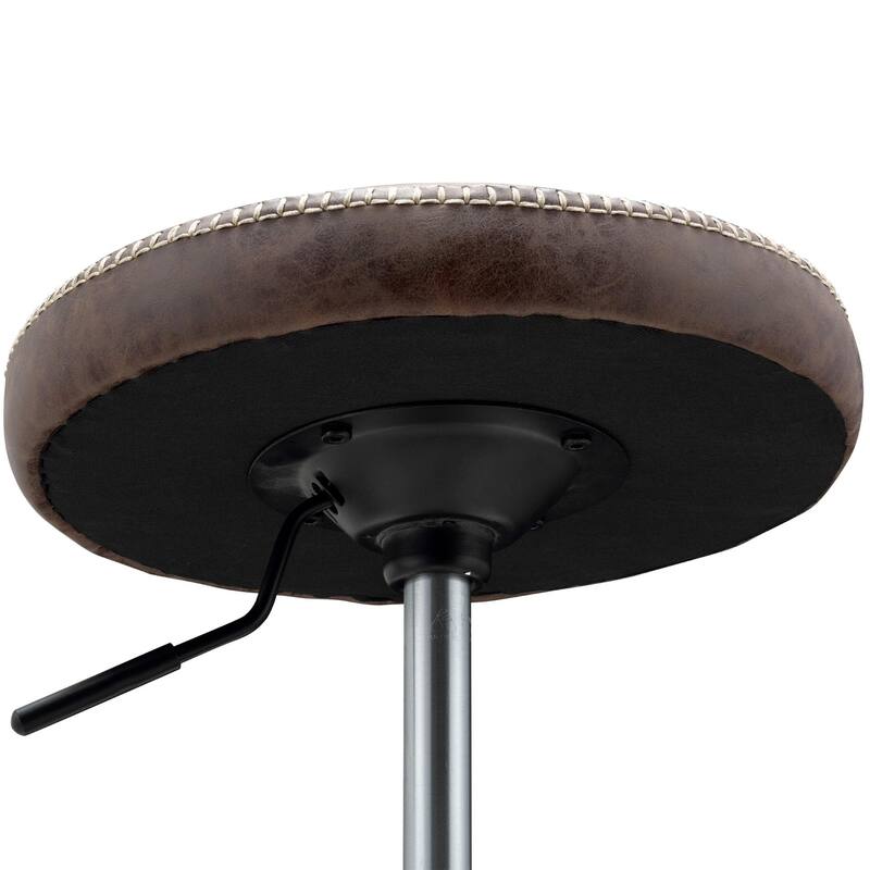 Eaton Faux Leather Gaslift Swivel Bar Stool
