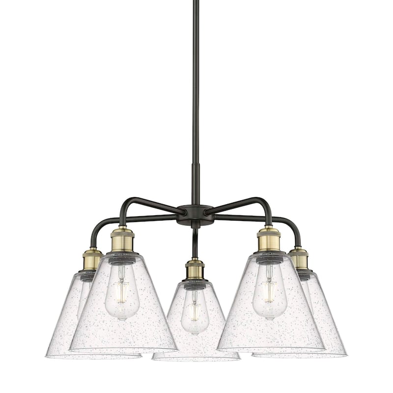 Innovations Lighting 516-5CR-16-26 Berkshire Chandelier Berkshire 5 - Black Antique Brass / Seedy