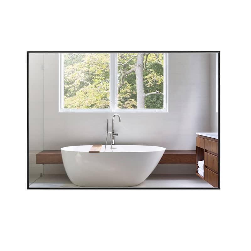 Modern Rectangle Framed Bathroom Vanity Mirror Accent Wall Mirror