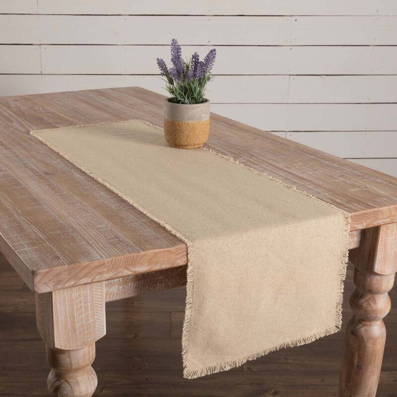 Burlap Fringed Runner - 13x48