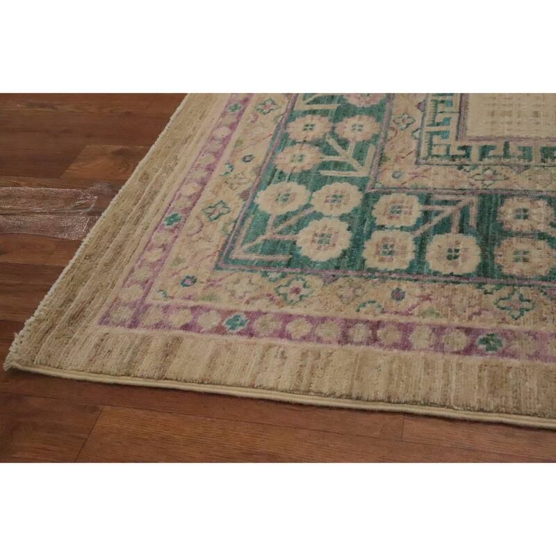 Hand Knotted Oriental 100% Wool Carpet Traditional Floral Brown Ziegler Area Rug - 9' 9'' X 8' 1''
