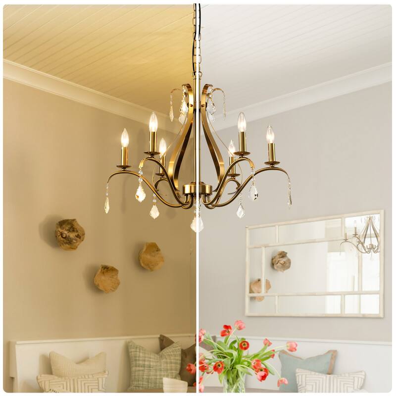 6-Lights Farmhouse French Country Chandelier