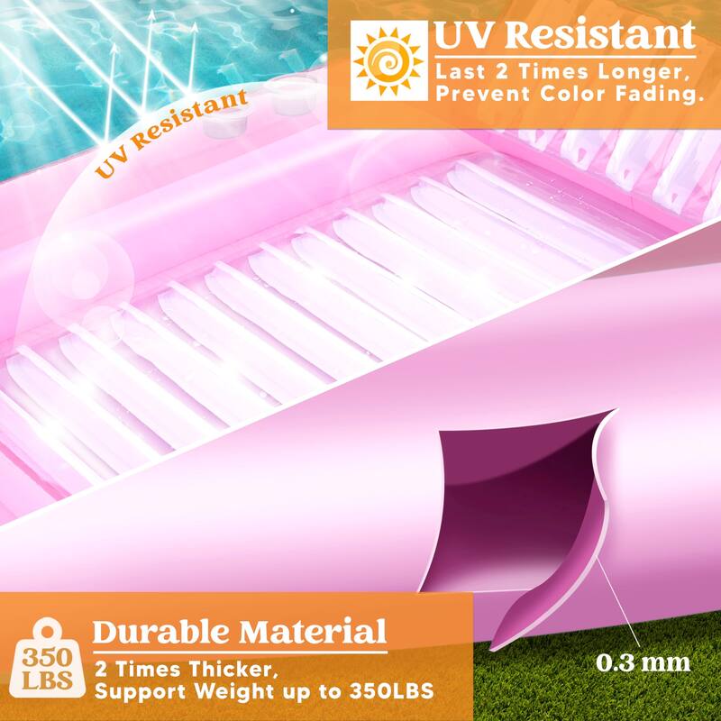 XL Inflatable Tanning Pool Lounge Float,85"x 57"Extra Large Sun Tan Tub Adult Pool Floats Raft for Pool Sunbathing Suntan Blow