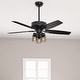 preview thumbnail 1 of 22, Hunter 52" Bennett Ceiling Fan with 3-Light Light Kit and Handheld Remote Matte Black