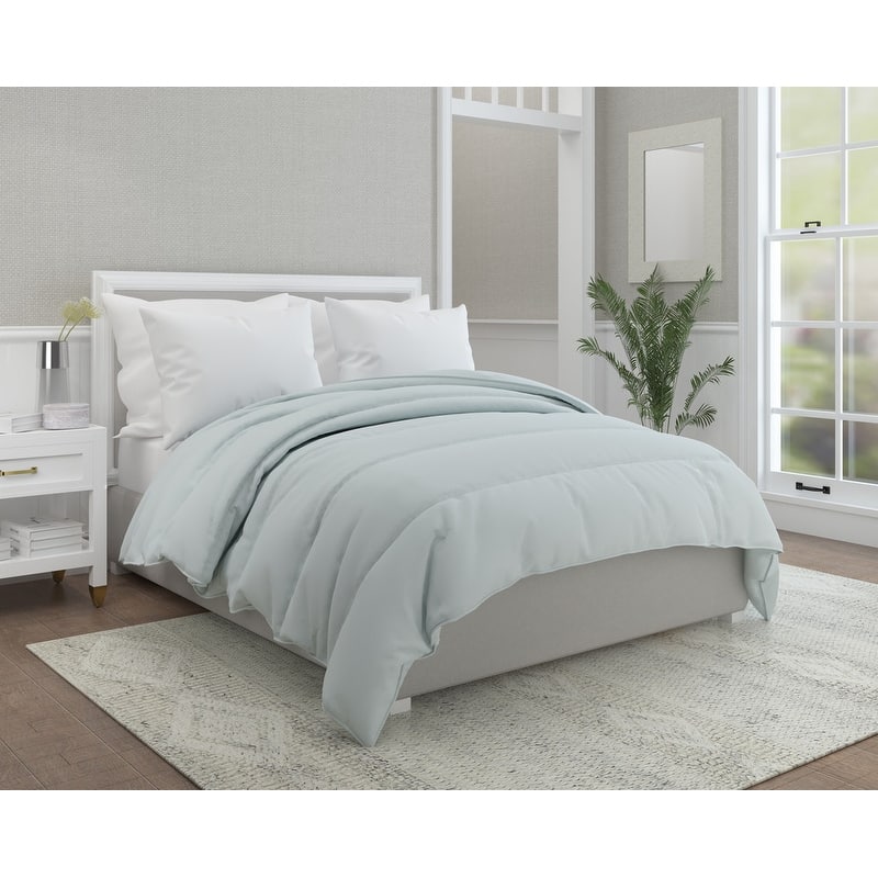 Laurel & Mayfair 300tc Cotton Sateen Down Alternative Comforter - Light Blue