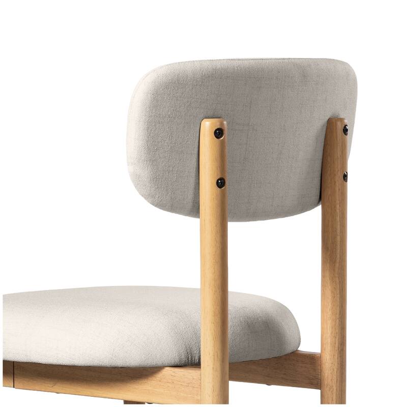 Modern Upholstered Dining Chair with Solid Wood Legs Side Chair for Kitchen Dining Room Living Room (Set of 2)